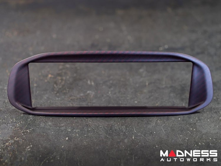 Alfa Romeo 4C Carbon Fiber Radio Cover Frame - Dark Red Candy