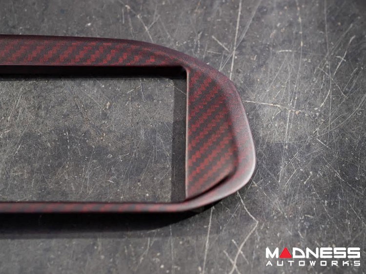Alfa Romeo 4C Carbon Fiber Radio Cover Frame - Dark Red Candy