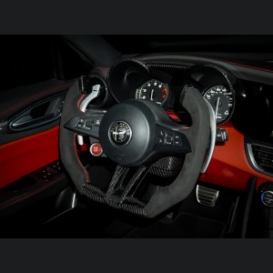 Alfa Romeo Giulia Custom Steering Wheel - Carbon Fiber - F1 Style - QV Models