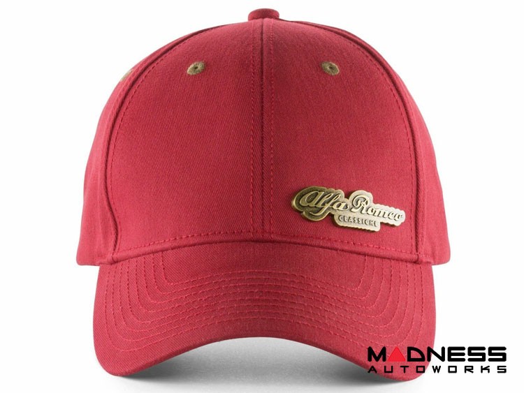 Alfa Romeo Cap - Red w/ Bronze Accents - Classiche