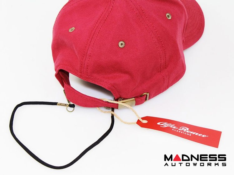 Alfa Romeo Cap - Red w/ Bronze Accents - Classiche