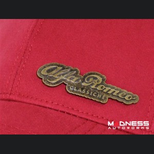 Alfa Romeo Cap - Red w/ Bronze Accents - Classiche