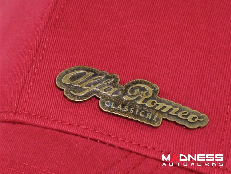 Alfa Romeo Cap - Red w/ Bronze Accents - Classiche