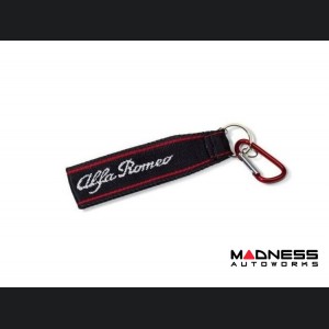 Alfa Romeo Keychain - AR Logo - Red Carabiner