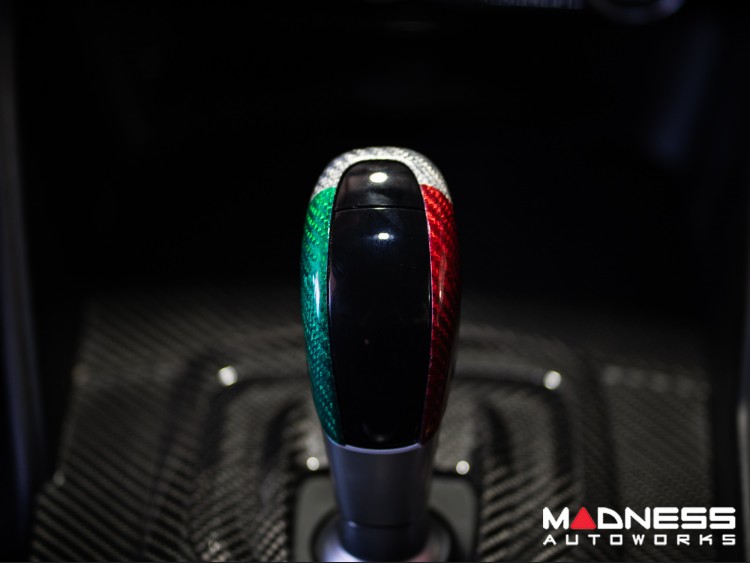 Alfa Romeo Giulia Gear Knob Trim - Carbon Fiber - Pre '20 models - Italian Theme - Feroce Carbon