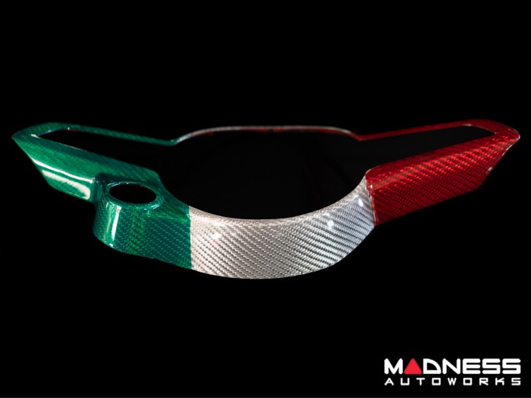 Alfa Romeo Giulia Steering Wheel Trim - Carbon Fiber - Italian Theme - Center Trim Piece - Feroce Carbon - '20+