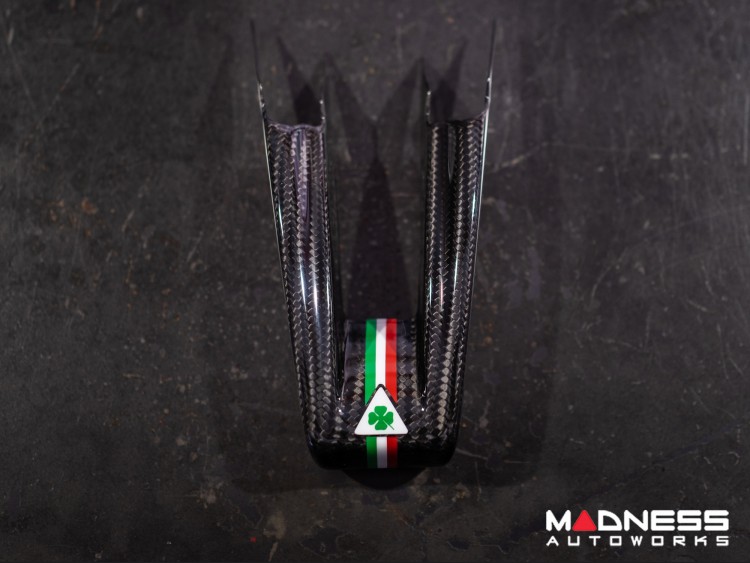 Alfa Romeo Giulia Steering Wheel Trim - Carbon Fiber - Lower Trim Set - QV Logo - QV Model