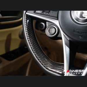 Alfa Romeo Stelvio Steering Wheel Trim - Carbon Fiber - Pre '20 models - Feroce Carbon