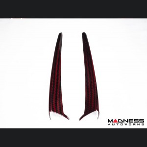 Alfa Romeo Giulia Rear Diffuser - Carbon Fiber - Quadrifoglio Model - Dark Red Candy
