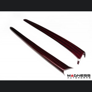 Alfa Romeo Giulia Rear Diffuser - Carbon Fiber - Quadrifoglio Model - Dark Red Candy