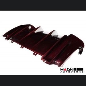 Alfa Romeo Giulia Rear Diffuser - Carbon Fiber - Quadrifoglio Model - Dark Red Candy