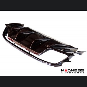 Alfa Romeo Giulia Rear Diffuser - Carbon Fiber - Quadrifoglio Model - Dark Red Candy