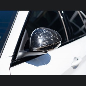 Alfa Romeo Giulia Mirror Covers - Carbon Fiber - Caps - Feroce Carbon - Forged Carbon