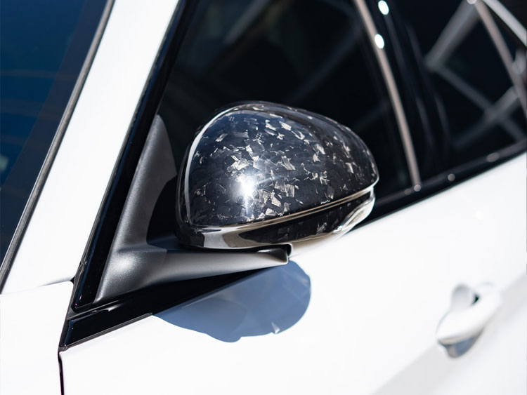 Alfa Romeo Giulia Mirror Covers - Carbon Fiber - Caps - Feroce Carbon - Forged Carbon