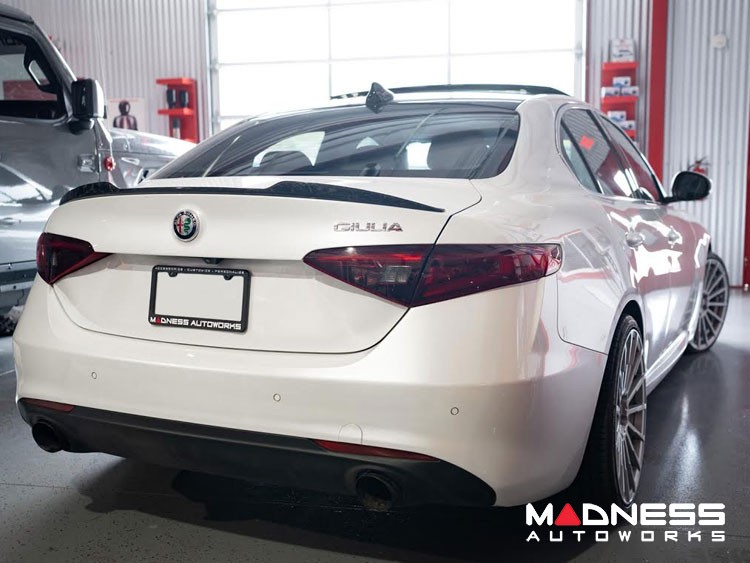 Alfa Romeo Giulia Trunk Spoiler - Carbon Fiber - QV Style - Feroce Carbon - Forged Carbon
