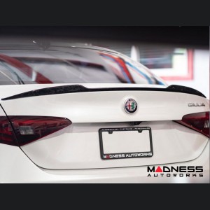 Alfa Romeo Giulia Trunk Spoiler - Carbon Fiber - QV Style - Feroce Carbon - Forged Carbon
