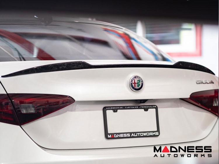Alfa Romeo Giulia Trunk Spoiler - Carbon Fiber - QV Style - Feroce Carbon - Forged Carbon