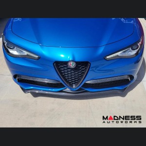 Alfa Romeo Giulia Front Canards - Carbon Fiber - V1 - Feroce Carbon - Base 