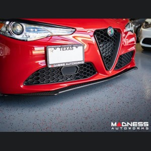 Alfa Romeo Giulia Front Spoiler - Carbon Fiber - Italia Style - Stile Italia - Base Model - V1 - One Piece Design 