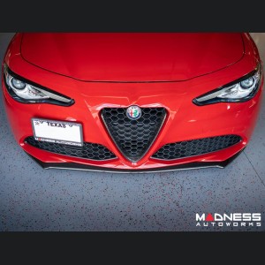 Alfa Romeo Giulia Front Spoiler - Carbon Fiber - Italia Style - Stile Italia - Base Model - V1 - One Piece Design 