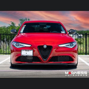 Alfa Romeo Giulia Front Spoiler - Carbon Fiber - Italia Style - Stile Italia - Base Model - V2 - Two Piece Design