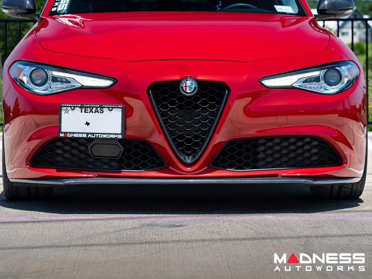Alfa Romeo Giulia Front Spoiler - Carbon Fiber - Italia Style - Stile Italia - Base Model - V2 - Two Piece Design