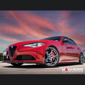Alfa Romeo Giulia Front Spoiler - Carbon Fiber - Italia Style - Stile Italia - Base Model - V2 - Two Piece Design