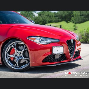 Alfa Romeo Giulia Front Spoiler - Carbon Fiber - Italia Style - Stile Italia - Base Model - V2 - Two Piece Design