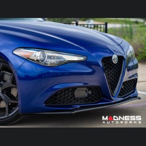 Alfa Romeo Giulia Front Spoiler - Carbon Fiber - Italia Style - Stile Italia - Base Model - V1 - One Piece Design 