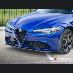 Alfa Romeo Giulia Front Spoiler - Carbon Fiber - Italia Style - Stile Italia - Base Model - V1 - One Piece Design 