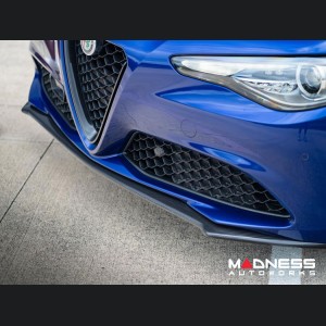 Alfa Romeo Giulia Front Spoiler - Carbon Fiber - Italia Style - Stile Italia - Base Model - V1 - One Piece Design 