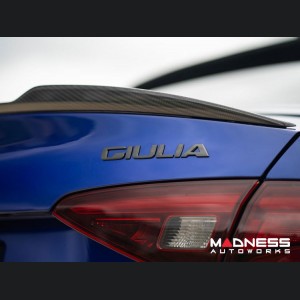 Alfa Romeo Giulia Trunk Spoiler - Carbon Fiber - QV Style - MADNESS