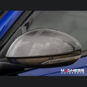 Alfa Romeo Giulia Mirror Covers - Carbon Fiber - Full Replacements - Alfa Romeo Theme