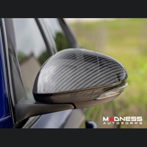 Alfa Romeo Giulia Mirror Covers - Carbon Fiber - Full Replacements - Alfa Romeo Theme