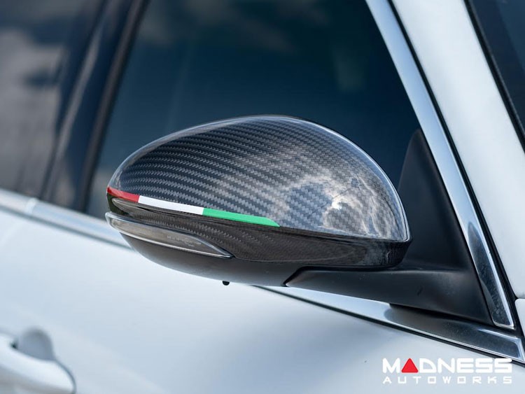 Alfa Romeo Giulia Mirror Covers - Carbon Fiber - Full Replacements - GTA Style