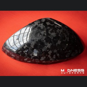 Alfa Romeo Giulia Mirror Covers - Carbon Fiber - Full Replacements - Forged Carbon - Feroce Carbon - w/ Factory Clips