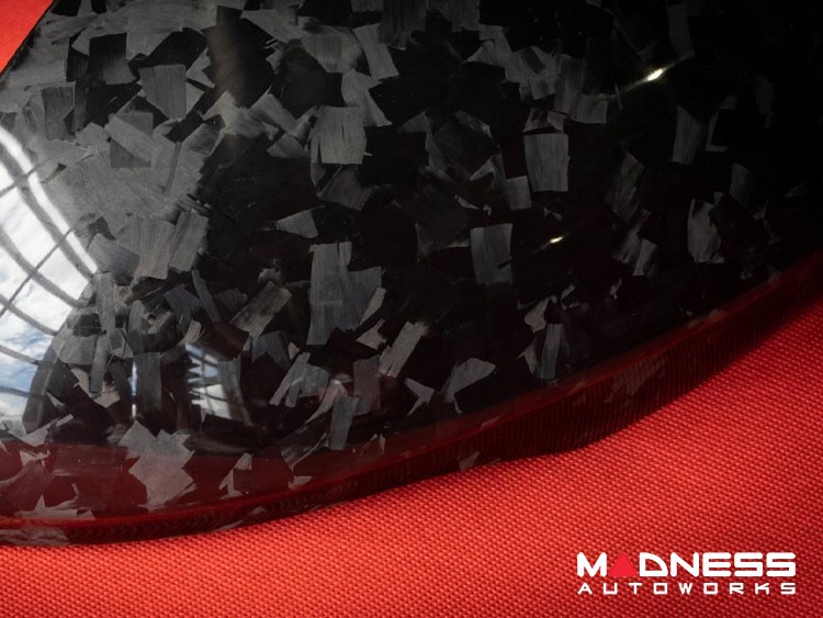 Alfa Romeo Giulia Mirror Covers - Carbon Fiber - Full Replacements - Forged Carbon - Feroce Carbon - w/ Factory Clips