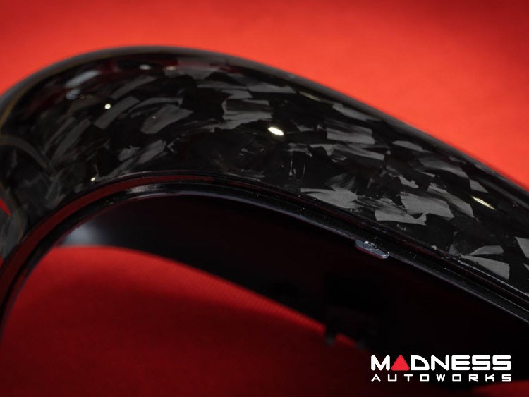 Alfa Romeo Giulia Mirror Covers - Carbon Fiber - Full Replacements - Forged Carbon - Feroce Carbon - w/ Factory Clips