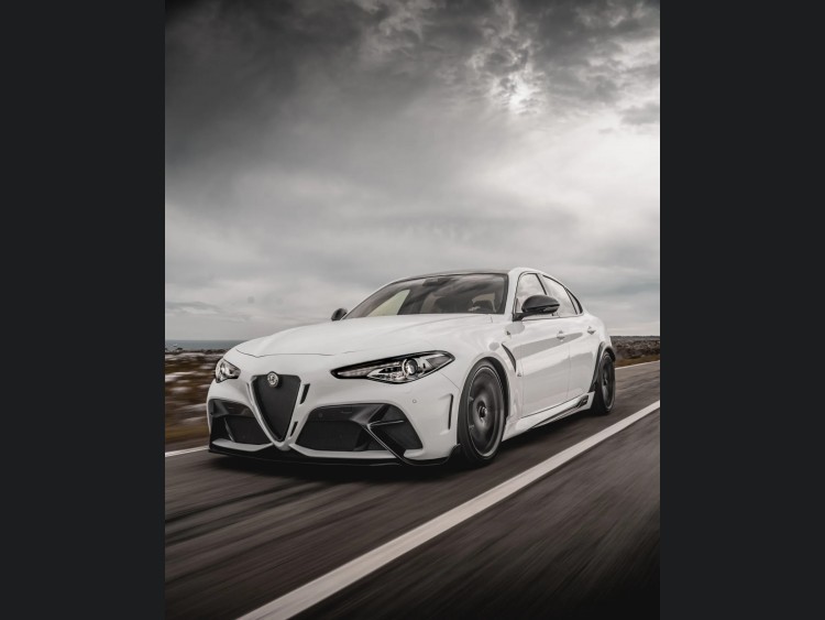 Alfa Romeo Giulia Quadrifoglio GTAm Conversion Kit by PariS'5 GaraGe - Complete Kit - FRP/ Carbon Fiber Combo