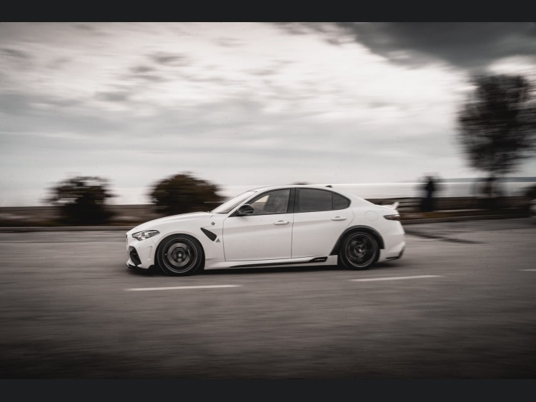 Alfa Romeo Giulia Quadrifoglio GTAm Conversion Kit by PariS'5 GaraGe - Complete Kit - FRP/ Carbon Fiber Combo