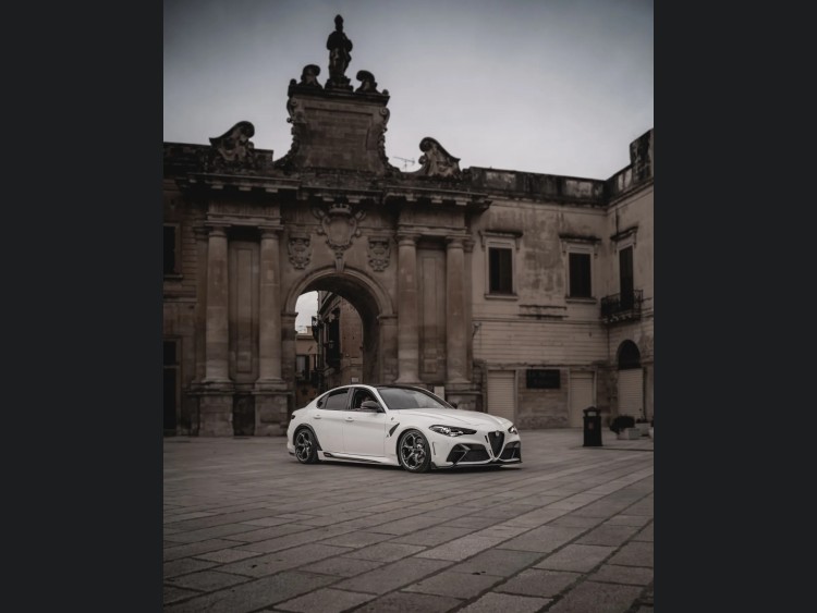 Alfa Romeo Giulia Quadrifoglio GTAm Conversion Kit by PariS'5 GaraGe - Complete Kit - FRP/ Carbon Fiber Combo
