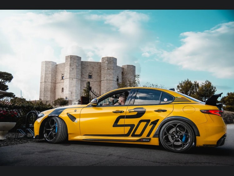 Alfa Romeo Giulia Quadrifoglio GTAm Conversion Kit by PariS'5 GaraGe - Complete Kit - FRP/ Carbon Fiber Combo