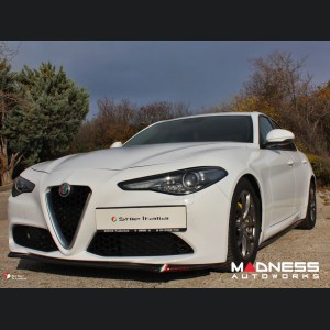 Alfa Romeo Giulia Front Spoiler - Carbon Fiber - Italia Style - Stile Italia - Base Model - V1 - One Piece Design 