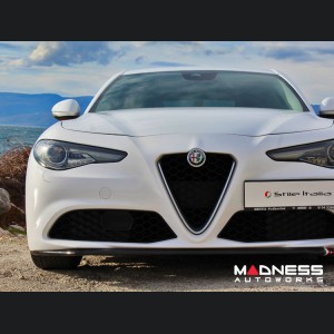 Alfa Romeo Giulia Front Spoiler - Carbon Fiber - Italia Style - Stile Italia - Base Model - V1 - One Piece Design 