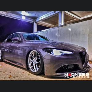 Alfa Romeo Giulia Front Spoiler - Carbon Fiber - Italia Style - Stile Italia - Base Model - V1 - One Piece Design 