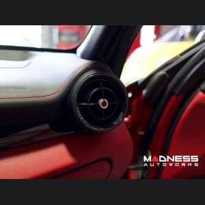 Alfa Romeo Giulia Interior Air Vent Circle Cover Kit - Carbon Fiber