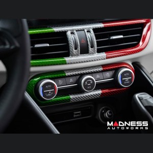 Alfa Romeo Giulia Interior Air Vent Trim - Carbon Fiber - LHD - Italian Theme