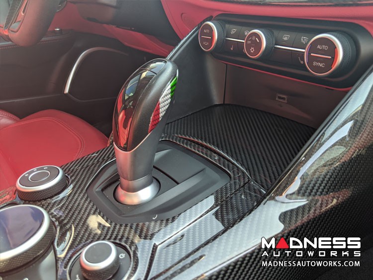 Alfa Romeo Giulia Center Console Side Panel Trim Cover - Carbon Fiber