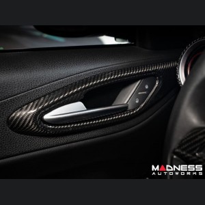 Alfa Romeo Giulia Interior Door Handle Surround Trim Set - Carbon Fiber