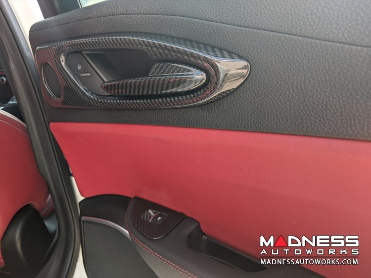 Alfa Romeo Giulia Interior Door Handle Set - Carbon Fiber